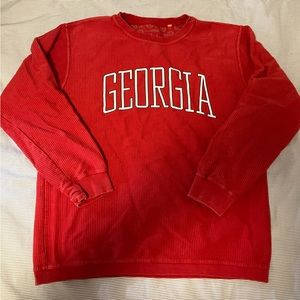 University of Georgia ribbed pullover